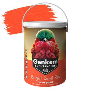 Genkem Kidz Eco-Rangers Room Paint - Bright Coral Red