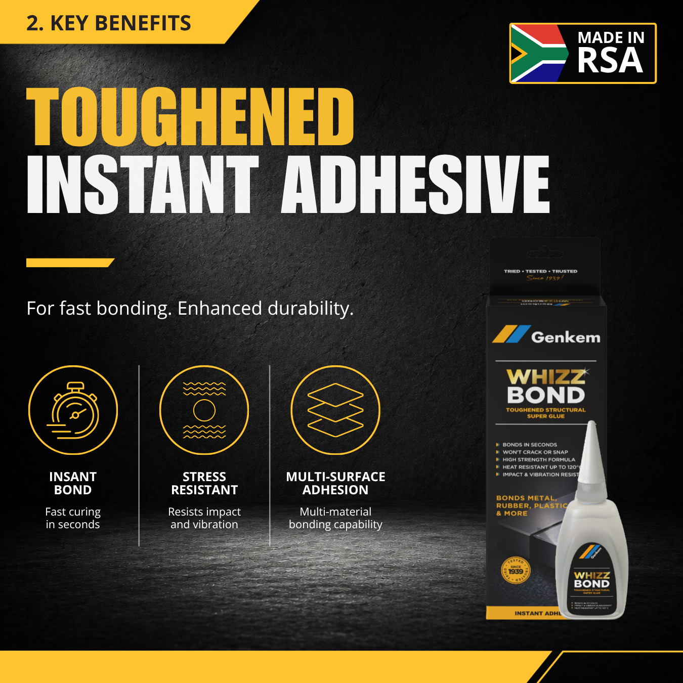 Genkem Whizzbond Toughened Super Glue - Image 2
