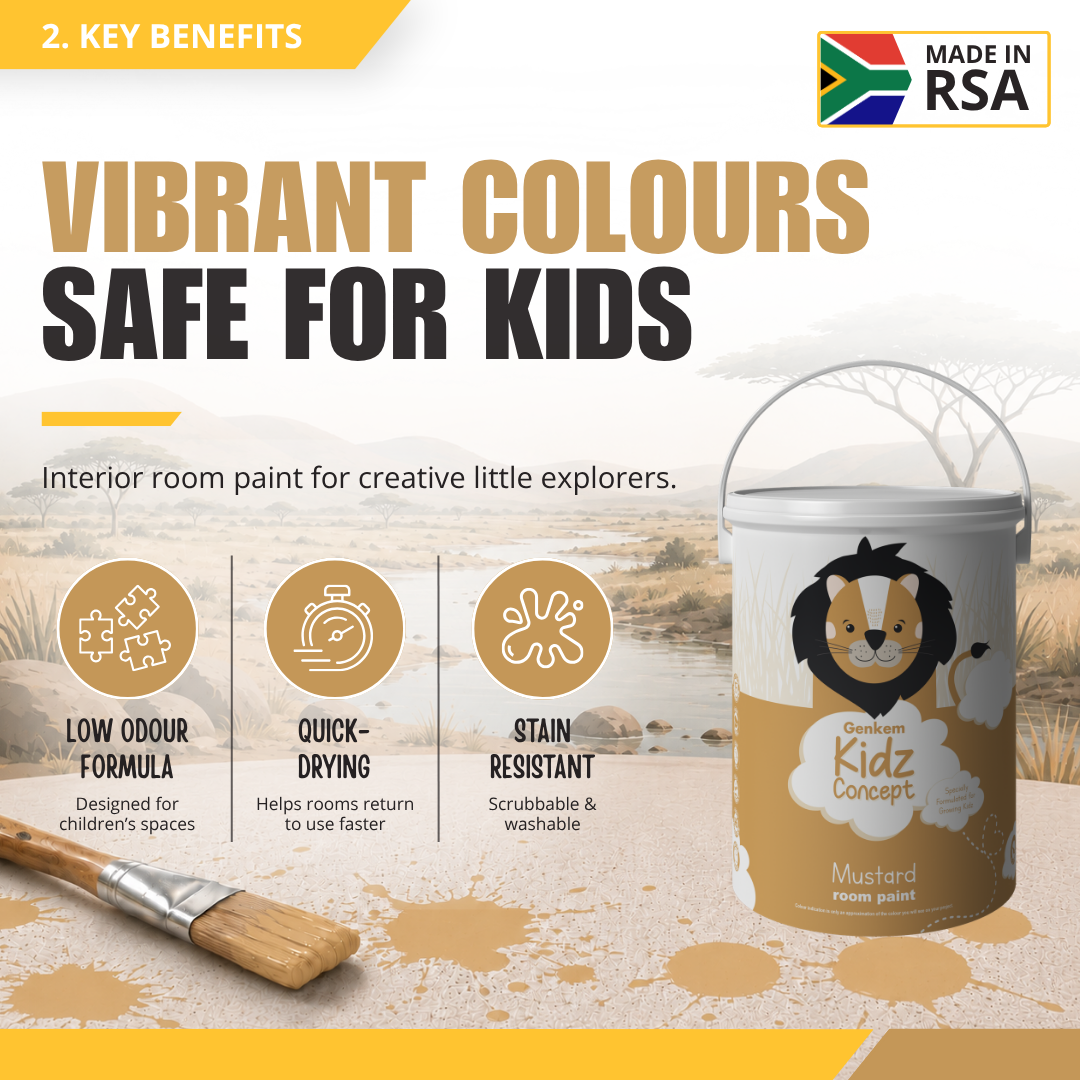 Genkem Kidz Concept Room Paint - Mustard - Image 2