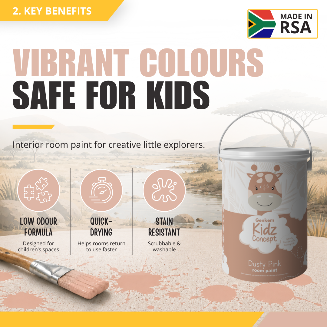 Genkem Kidz Concept Room Paint - Dusty Pink - Image 2