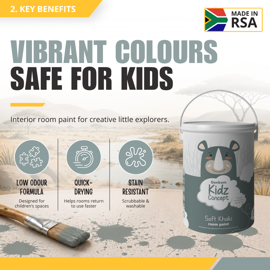 Genkem Kidz Concept Room Paint - Soft Khaki - Image 2