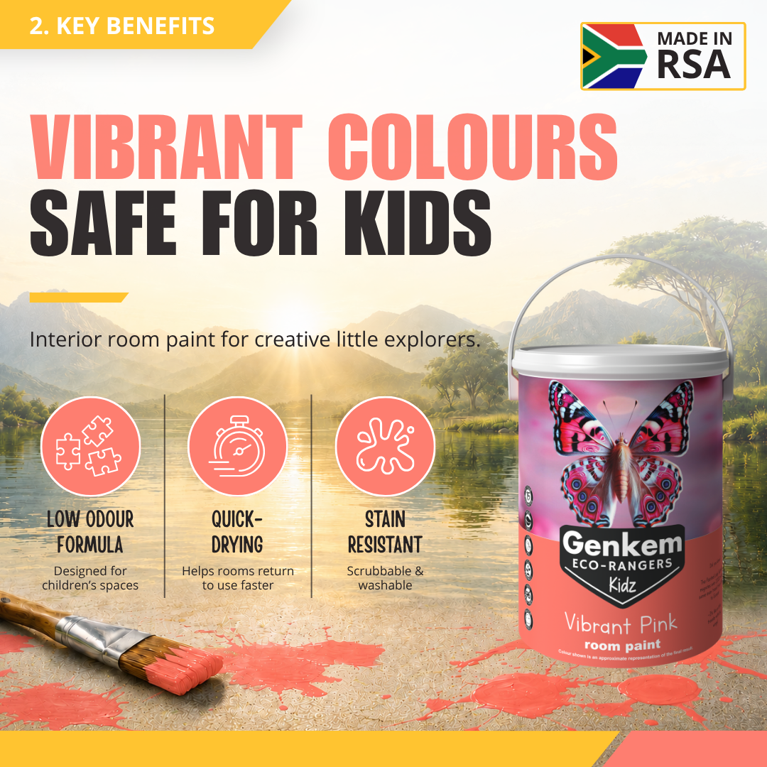 Genkem Kidz Eco-Rangers Room Paint - Vibrant Pink - Image 2