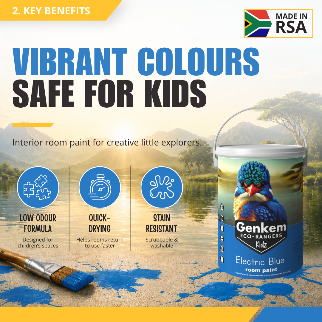 Genkem Kidz Eco-Rangers Room Paint - Electric Blue - Image 2