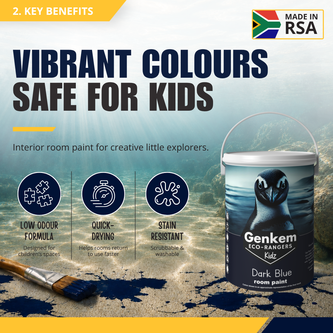 Genkem Kidz Eco-Rangers Room Paint - Dark Blue - Image 2