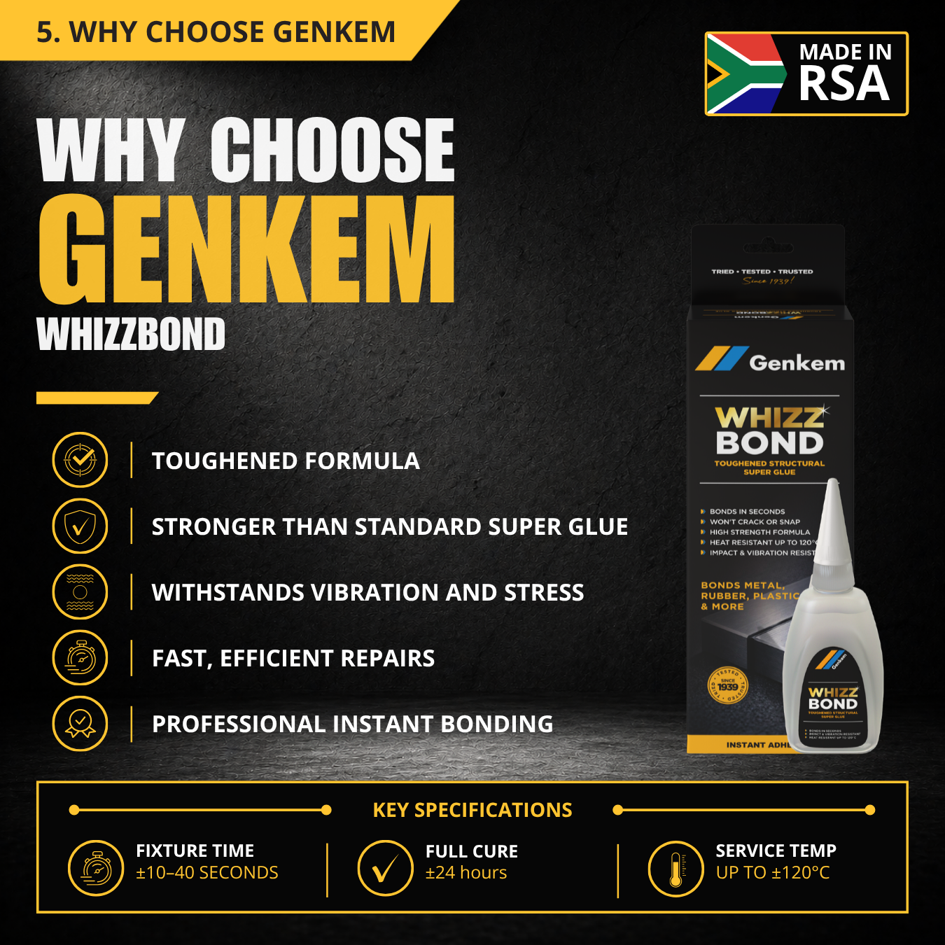 Genkem Whizzbond Toughened Super Glue - Image 5