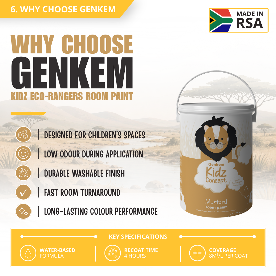 Genkem Kidz Concept Room Paint - Mustard - Image 6