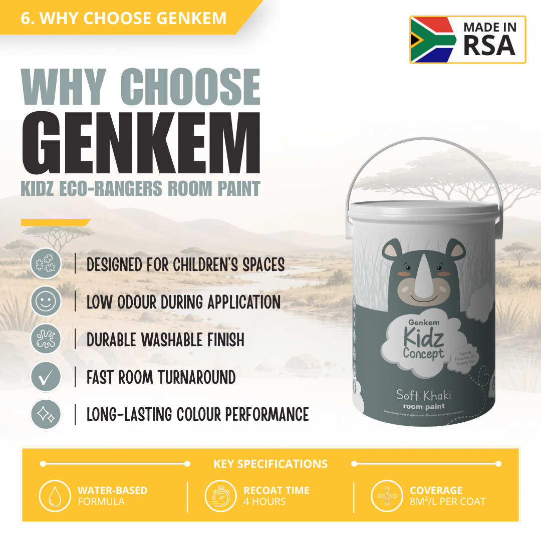Genkem Kidz Concept Room Paint - Soft Khaki - Image 6