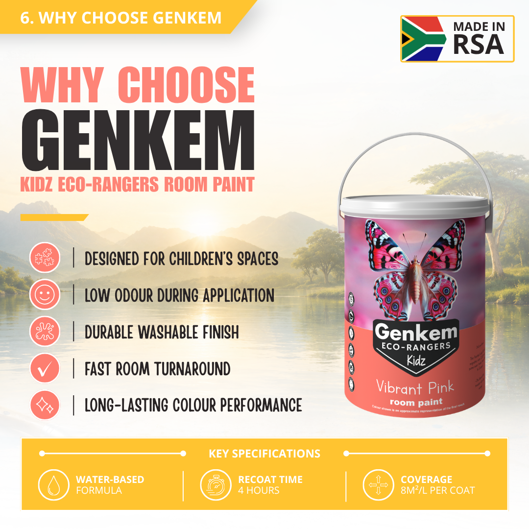 Genkem Kidz Eco-Rangers Room Paint - Vibrant Pink - Image 6