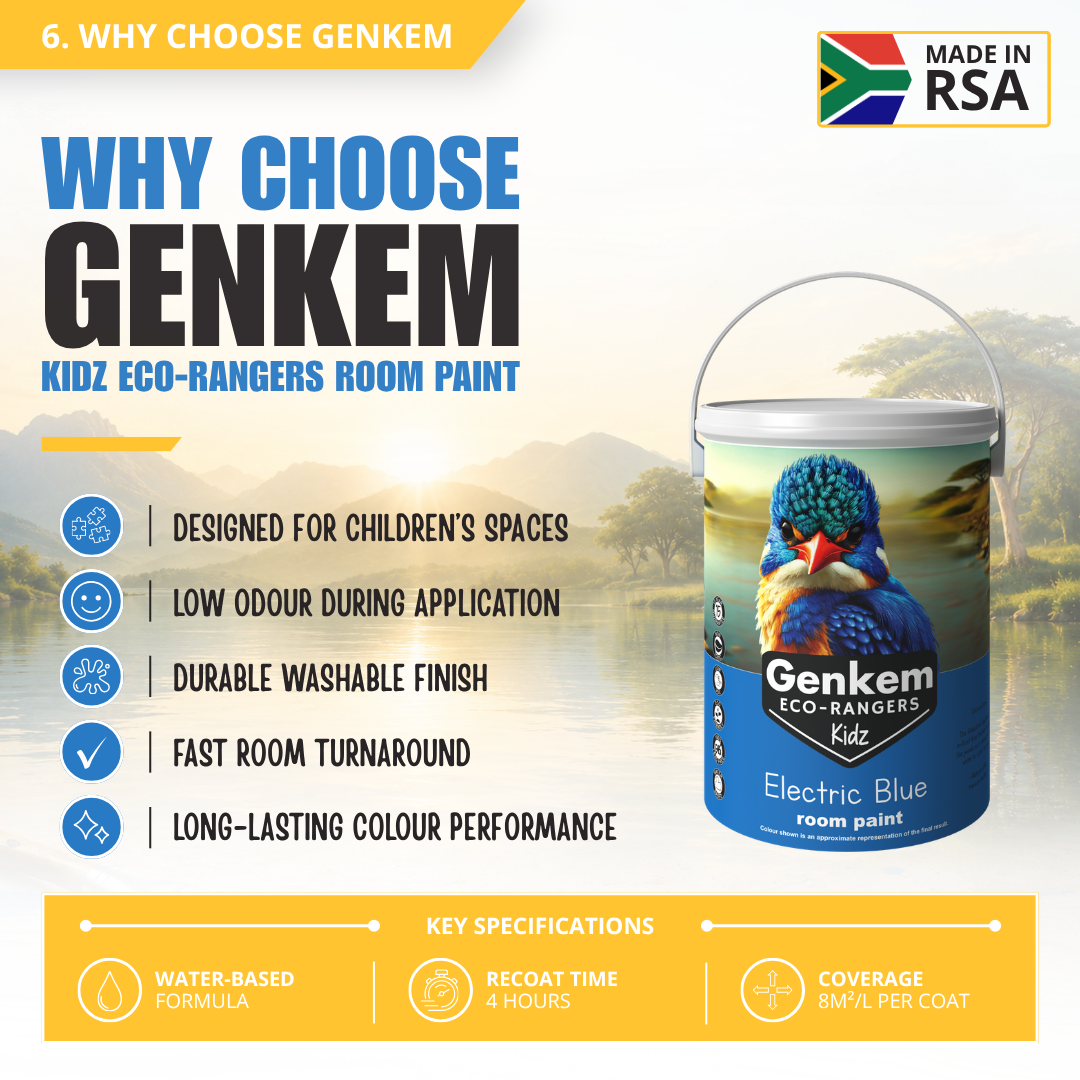 Genkem Kidz Eco-Rangers Room Paint - Electric Blue - Image 6