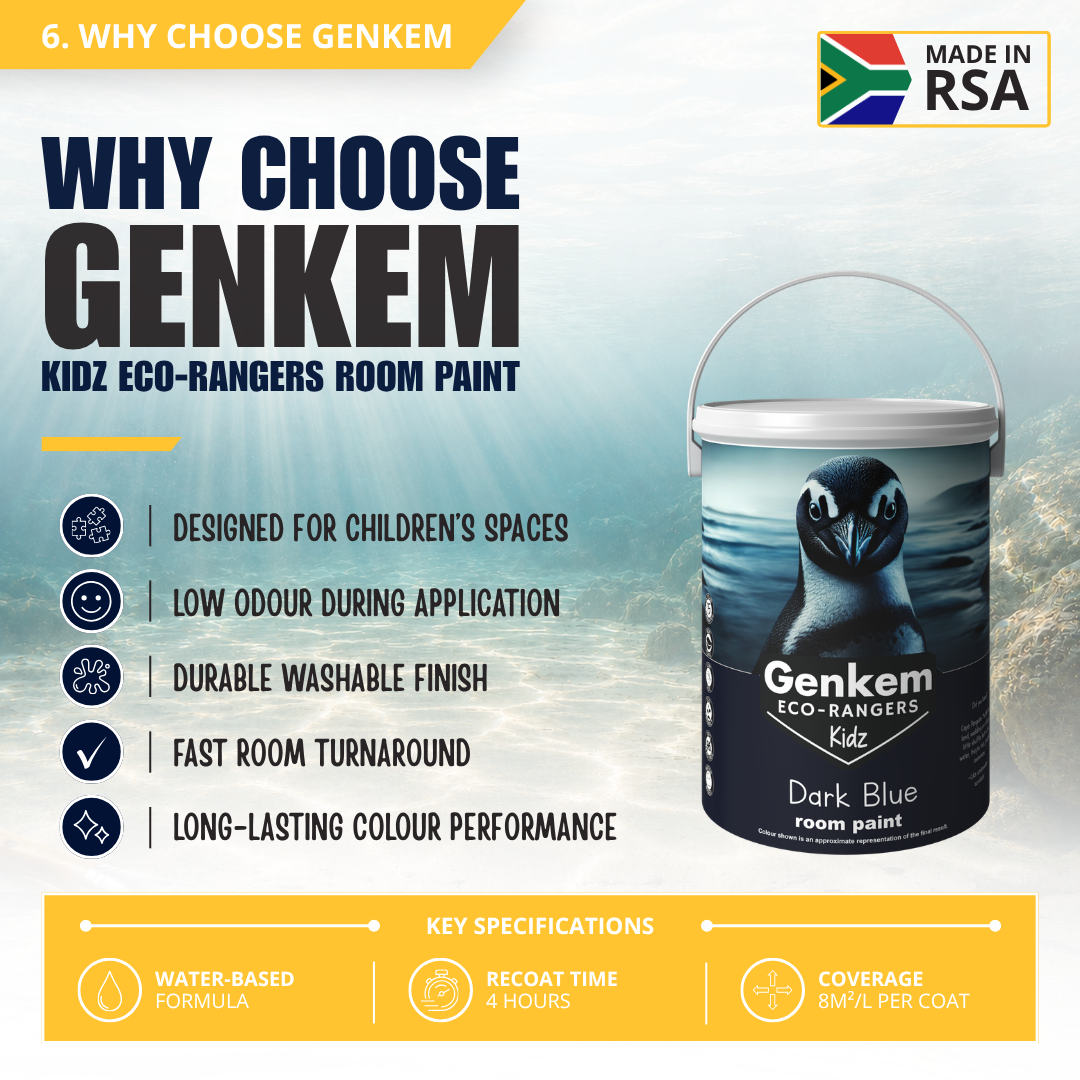 Genkem Kidz Eco-Rangers Room Paint - Dark Blue - Image 6