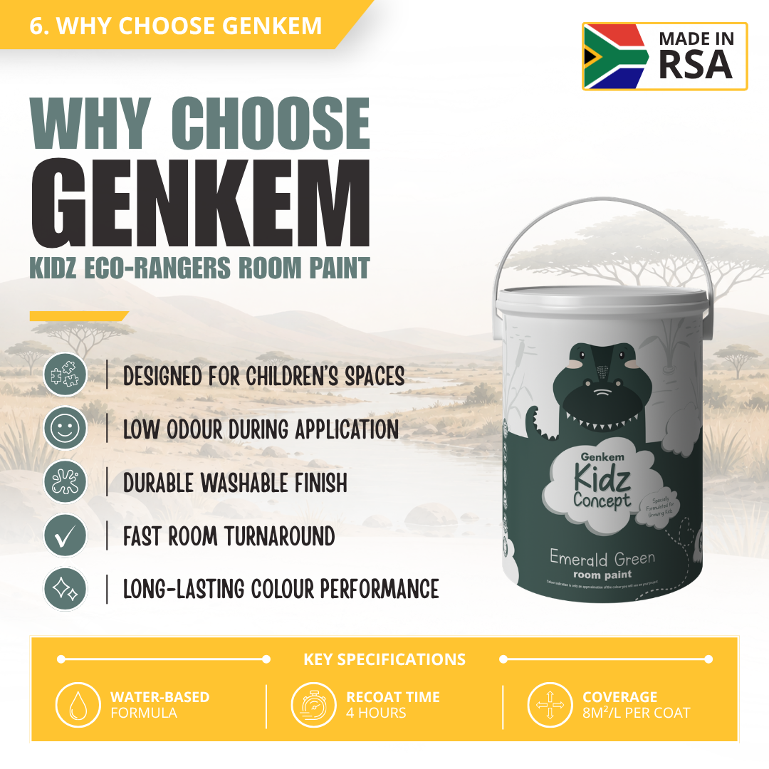 Genkem Kidz Concept Room Paint - Emerald Green - Image 6