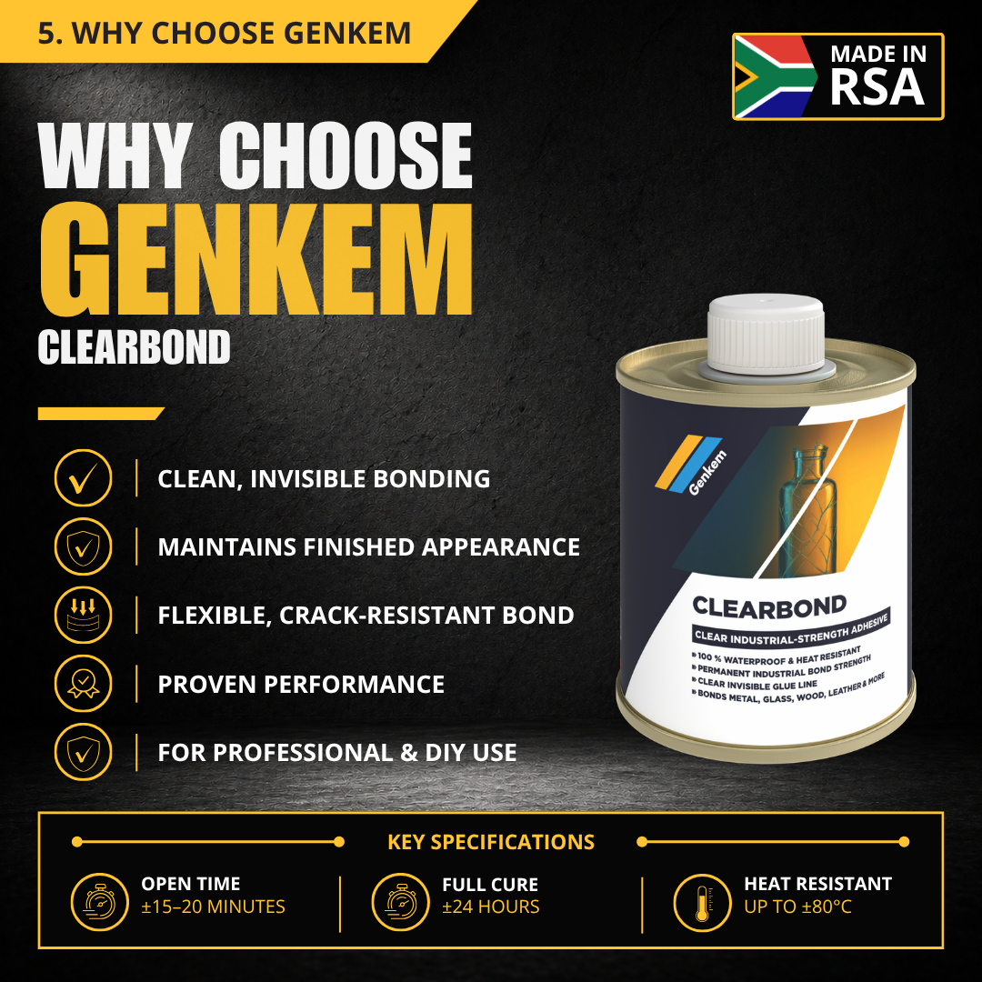 Genkem Clearbond Clear Adhesive Glue - Image 5