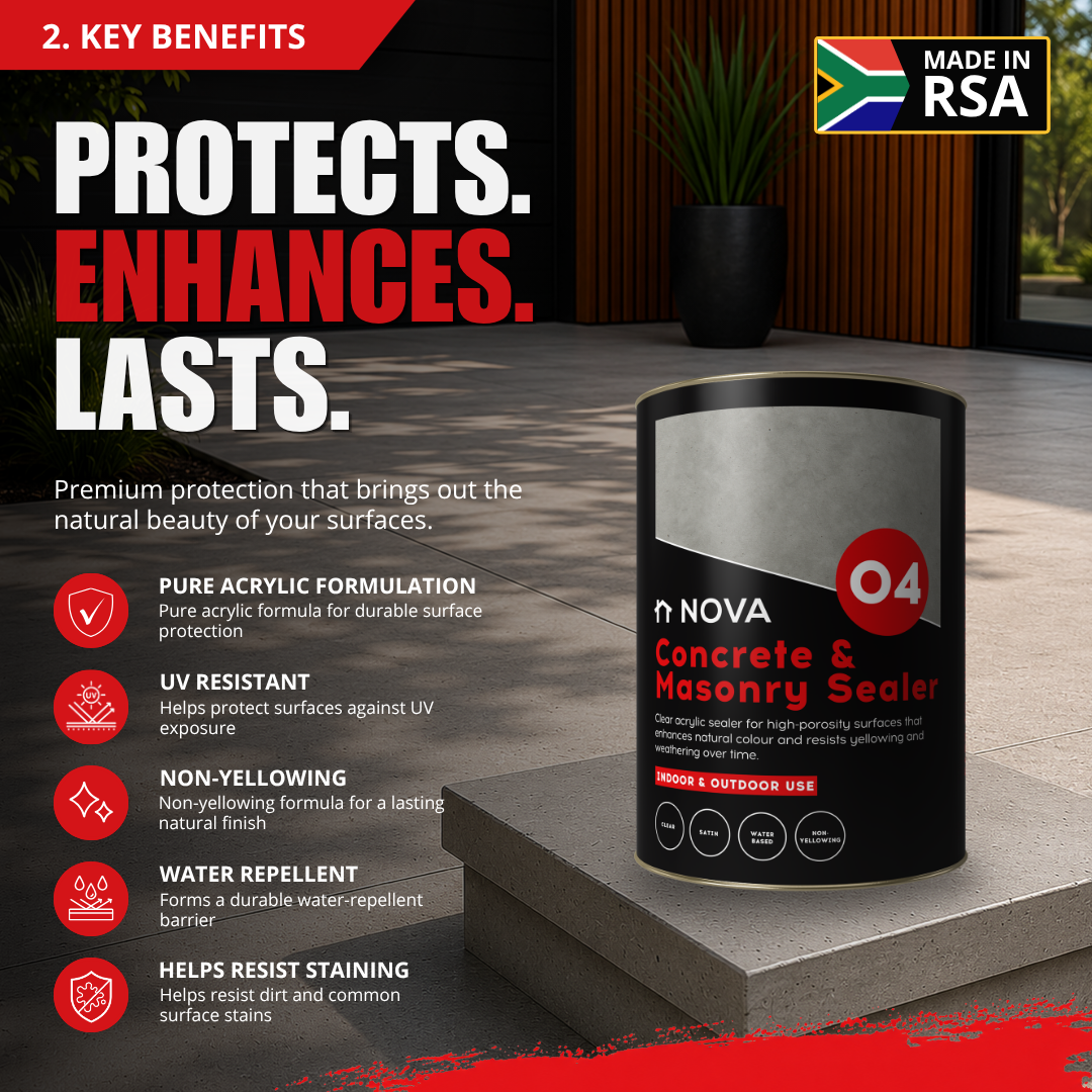 Nova 04 Concrete & Masonry Sealer Natural Finish - Image 2