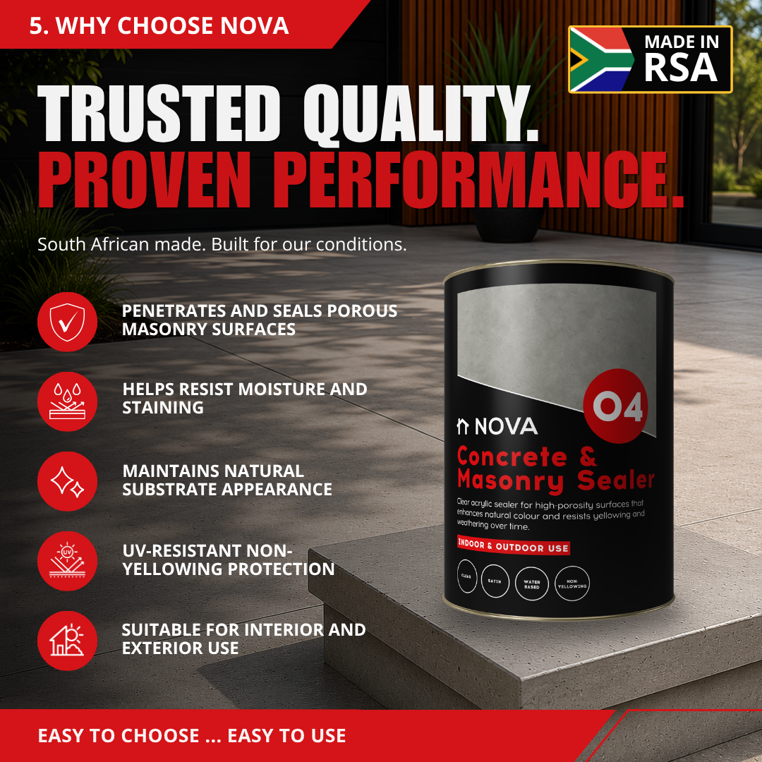 Nova 04 Concrete & Masonry Sealer Natural Finish - Image 5