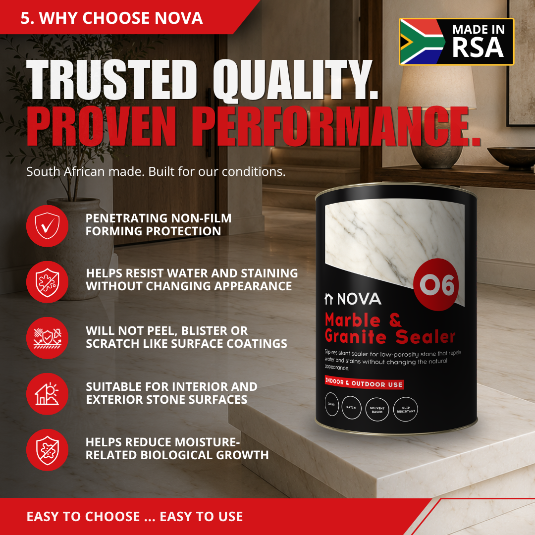 Nova 06 Marble & Granite Sealer Natural Finish - Image 5